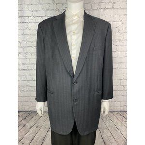 Men's Cloth by Ermenegildo Zegna Suit Coat Charcoal Pinstripe Blazer Jacket